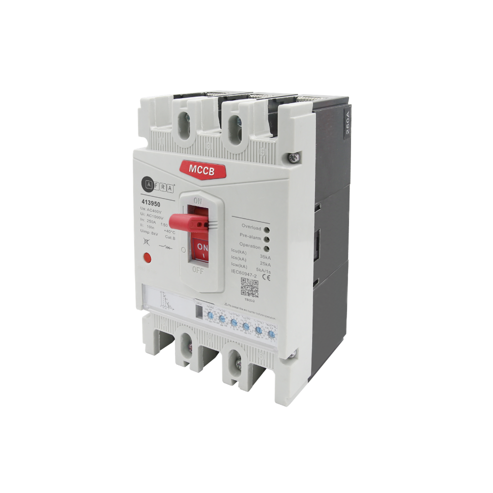 AFRA TSM4E-250M 3P MCCB – 100–250A Adjustable, 50kA, 3 Pole Molded Case Circuit Breaker